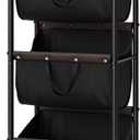 GRANNY SAYS 3 Tier Laundry Sorter, Laundry Basket with Wheels, Laundry Room Organization and Storage, 3 Section Rolling Laundry Cart for Dorm, Bathroom, Bedroom, Closet, Black