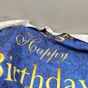 Prince Birthday Party Backdrop for Boy's Royal Blue and Gold King Crown Party Decoration Photography Background Royal Little Prince Happy Birthday Party Banner Photoshoot (7x5ft)