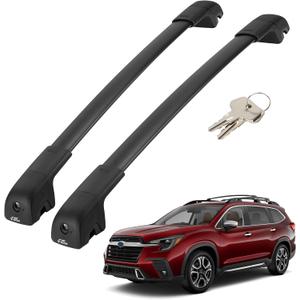 JOYTUTUS Lockable Car Roof Rack Cross Bars Compatible with Subaru Ascent 2019-2024, 220LB Aluminum Crossbars for Roof Racks Suitcases Kayaks Canoes Bikes Skis Snowboard