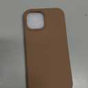 FUNMIKO Compatible with iPhone 15 Case with Screen Protector,Upgraded Liquid Silky Soft Silicone Cover,Fashionably Designed for Men Women Girls,Protective Phone Case 6.1",Light Brown