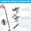 100 Pcs 10-Inch Heavy-Duty Self-Fastening Cable Ties - Durable, Reusable Straps for Wire Organization, Ideal for Home, Office, Garage, and Outdoor Use(Multicolored)