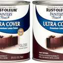 Rust-Oleum 1977502-2PK Painter's Touch Latex Paint, Quart, Gloss Kona Brown, 2 Pack