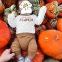 Mommy and Me Matching Outfits Halloween Pumpkin Sweatshirt Thanksgiving Baby Girl Outfit Fall Shirts (White)