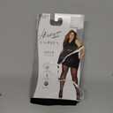 Hanes Curves Women's Plus Size Run Resist, Control Top, Sheer Toe, Seasonless Tights (1X-2X, Black)