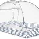 Instant Pop-Up Mosquito Net Tent for Bed | Full Enclosure Design with Ultra-Fine Mesh & Portable Foldable Frame | Indoor/Outdoor Camping, Travel Bed Canopy - Easy Setup & Pack up(Twin Size)