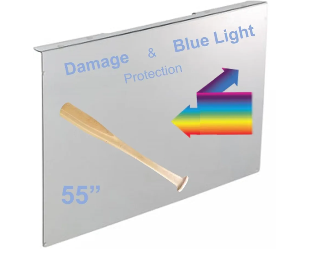 55 inch Blue Light and Damage TV Screen Protector. Protection Shield & Anti-Blue Light Filter Blocking UV for LCD LED 4K OLED QLED (48.4 x 28.5 inch)