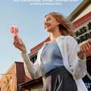 Aecooly Portable Handheld Turbo Fan [16H Max Cooling Time], 5 Speeds USB Rechargeable Mini Personal Battery Operated Small Pocket Cooling Fan GIfts for Women, Travel, Home, Office, Beach, Lash -Pink