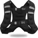 VIVITORY Weighted Vest Workout Equipment, 11lbs/18lbs Body Weight Vest for Men, Women, Strength Training, Running, Fitness, Muscle Building, Weight Loss, Weight lifting (Black), M