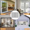 Garage Door Screen for 1 Car Garage-10x7FT Magnetic Garage Door Screen with 4 Roll Up Starps for Patio, Outdoor Black