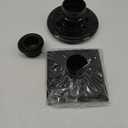 6 Inch Square Shower Drain Black Floor Drain with Flange Reversible 2-in-1 Cover Tile Insert Grate Removable SUS304 Stainless Steel CUPC Certified Matte Black