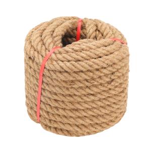 Jute Rope, 20mm Thick Twisted Manila Ropes,Tug of War Rope, Natural Heavy Duty Hemp Rope for Swing Bed, Crafts, Railing, Tug of War, Home Decorating (20mm,50ft)