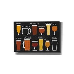 Craft Beer List' by Michael Mullan, Canvas Wall Art 