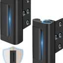 Door Reinforcement Lock for Front Door, Child Proof Top of Door Safety Latch Extra Flip Door Lock Withstand 800 Lbs High Home Security Night Guardian for Inward Swinging Doors Kids Safety Stop Entry
