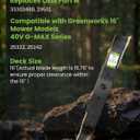 25322, 25242 16 inch Lawn Mower Blade Compatible with Greenworks 16" Corded Mower, Circle Mulching Lawn Mower Blade, Replacement Part 33303488, 29512 for Greenworks