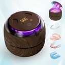 Voraiya Dental Ultrasonic Retainer Cleaner Machine, 45kHz Denture Cleaning Pod with 4 Modes Digital Timer for Aligner, Mouth Night Guard, Braces, Toothbrush, Jewelry, Ring (Brown)