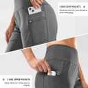 G Gradual Women's High Waisted 9" Bermuda Shorts with Zipper Pockets Athletic Workout Long Shorts for Women Knee Length (Gray, XXL)