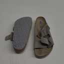 Birkenstock Men's Arizona Soft Footbed Slides, Stone Coin, Grey, 10-10.5 Women/8-8.5 Men