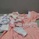 Irtysh Anime French Women Bunny Maid Sweet Kawaii Costume Cosplay Dress Furry Cat Ear Gloves Socks set (Small, Pink)