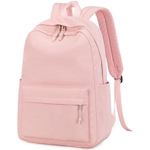 LEDAOU School Backpack Teen Girls Lightweight Bookbag Elementary Middle School Backpacks College Laptop Bag Travel Daypack, Pink 