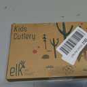 Elk and Friends Kids Silverware with Silicone Handle | Childrens Safe Flatware | Kids Utensils | Spoon + Fork + Knife set | 4 years+ | 6 Pieces