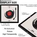Fxojyvo Vinyl Record Frame for the Wall Display Album Cover, Black 12.5 x 12.5 Frame for any 12 Inch LP Record with Cover - 1 Pack/Black
