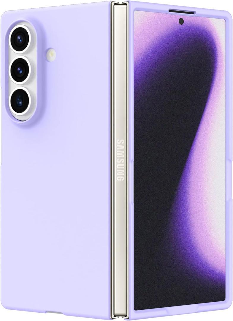 tharlet Compatible with Samsung Galaxy Z Fold 7 Case, Slim Fit Full Protection Case for Women Girls, Ultra Thin Shockproof Hard PC Anti Scratch Protective Cover for Galaxy Z Fold 7 2025 (Purple)