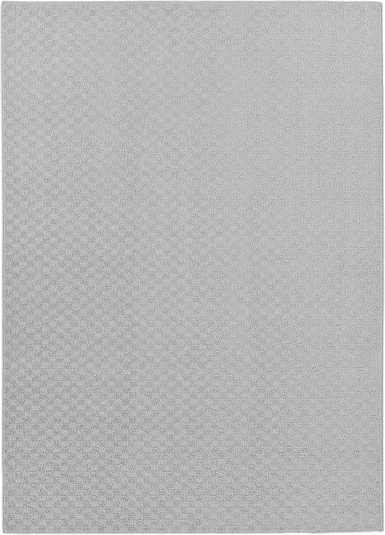 Garland Rug Medallion 12' x 15' Silver Non Slip Polypropylene Area Rug- Ideal for Living Rooms & Hallways, Stylish & Durable for High-Traffic Areas