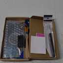 Rear Back Glass Replacement for iPhone 15 Pro Max 6.7-inches + Pre-Installed Plate and Camera Frame and lens + Repairing Tool Kit (Natural Titanium)