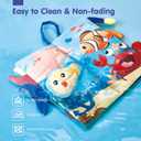 hahaland Baby Toys 0-6 Months - Crinkle Books for Babies 2-Pack, Soft Cloth Sensory Touch Feel Baby Book 6-12 Months, Infant Tummy Time Toys 3 Month Newborn Baby Boys Gifts Christmas Stocking Stuffers