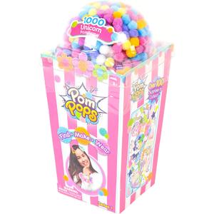Sunny Days Entertainment Pom Pops - Surprise DIY Craft Activity Kit for Kids - Receive Either The Unicorn, Mermaid or Llama Style - Colors and Styles May Vary, 2 Pack