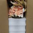 Silk Flowers with Vase, Artificial Flowers Arrangement with Glass Vase Faux Rose for Decoration Table Centerpiece (Hydrangea Rose Pink)