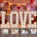 Pooqla 2.4FT Love Marquee Letters for Valentines Day Gifts for Him Her, Large Love Light Up Letters for Romantic Wedding Decor, Valentines Day Decorations for Party Decor Backdrop