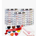 ARTLYMERS 24Pack Watercolor Paint Set, 8Colors Heart Water Color Paint Sets for Kids with Paintbrush Washable, Valentines Gifts Art Supplies for Preschool Classroom Party Favor Prizes Exchange