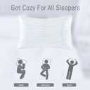 Glaciman Gusseted Bed Pillows King Size Set of 2, Hotel Pillows 2 Pack for Side and Back Sleepers, Soft and Fluffy for Comfortable Sleep, Down Alternative Filling, 20X36 inches. (White (White Piping))
