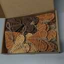 Vercraft 24 Pcs Neutral Valentines Day Heart Ornaments Rattan Wicker Heart Ornaments 3.15 Inch Rustic Farmhouse Valentines Day Vase Bowl Fillers Boho Decorations for Tree Home Wedding Table Craft