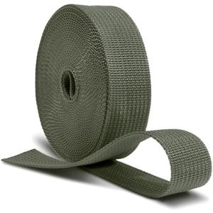 12 Yards Webbing 1" & 1.5" & 2" Polypropylene Webbing Strap 1 Inch 1.5 Inch 2 Inch Wide Webbing Strapping for Bags/Lawn Chair/Pool Solar Cover DIY Crafting