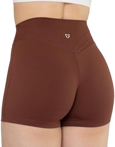TomTiger Workout Shorts for Women High Waist Gym Shorts Bike Running Active Exercise Yoga Shorts Tummy Control, XL