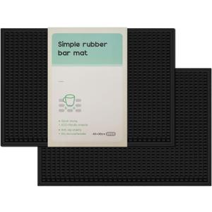 2 Pack Bar Mat, Home Bar Tool Drying Mats, Bar Accessories for The Home Bar Set 18''x12''Black for Bars, Outdoor Camping, Bar for Home