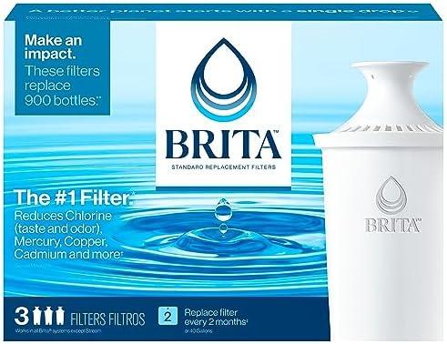 Brita Replacement Filters 3 Count (Advanced) White