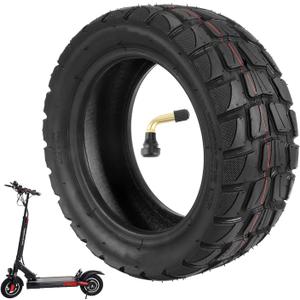 80/65-6 Off Road Tubeless Tire, 10x3 255x80 10 Inch Electric Scooter tire, With Tire Air Valve, for Nanrobot D4+/D5+/D6+/Apollo Pro/Varla Eagle One Electric Scooter
