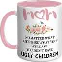 Vanleonet Gifts for Mom, Funny Coffee Mug, Mom Gift from Daughters Son, Gifts for Birthday, Christmas, Thanksgiving Day-11 Ounces 2 Pcs