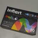 80 Colors Acrylic Paint Markers Brush Tip, Automatic Ink Control Acrylic Paint Pens Waterproof Acrylic Markers Set for Holiday Decorations, Stone, Wood, Glass, DIY & Art Supplies