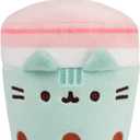 GUND Pusheen Boba Tea Cup Plush Cat Stuffed Animal for Ages 8 and Up, Green/Pink, 6