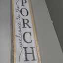 Surfapans Welcome To The Porch Sign For Front Porch Standing 45"X9" Wood Frame Large Rustic Farmhouse Outdoor Tall Board Welcome Sign Modern Home Outside Front Door Vertical Wall Decor (Wood White)