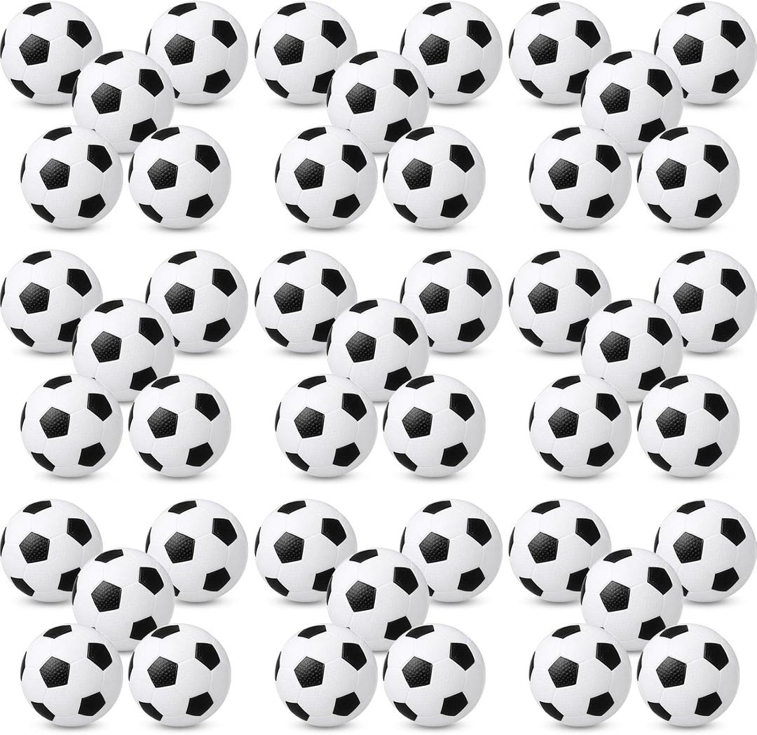 Civaner 40 Pcs Mini Soccer Basketball for Kids 4 Inch Inflatable Rubber Small Basketballs Gifts Toddlers Bouncy Toys Balls for Sports Beach Pool Theme Party Favor(Soccer Style)