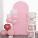 JFDYDM Pink 6FT Spandex Arch Backdrop Cover, Included Components for Wedding, Party Celebration Decoration