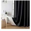 Bathroom Curtains, Color Black, 74 x 70, 4 Pieces