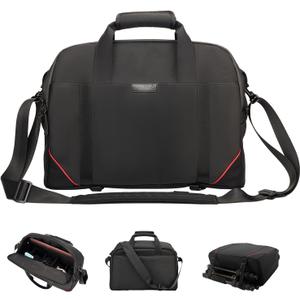 Cwatcun Camera Bag Crossbody, DSLR/SLR/Mirrorless Camera Bags for Photographers with Tripod Holder&Laptop, Camera Case Compatible with Canon/Nikon/Sony - Large (Black)