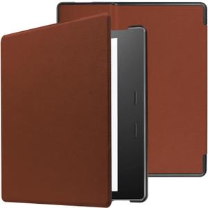 Kindle Oasis 9th/10th Generation Cover, Ultra Slim Folio Lightweight Leather Case for Kindle Oasis 7" inch (2017/2019 Release) (Brown)