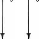 BESPORTBLE Shepherd Hook, 2-Pack Outdoor Garden Hook, 24 Inch Garden Pole for Hanging SolarLights, Bird Feeders, Mason Jars, Christmas Lights, Lanterns, Stakes and Wedding Dcor